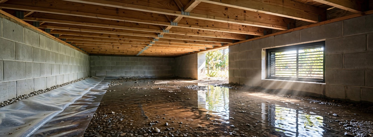 Standing Water in Your Crawlspace: Where Is It Coming From?